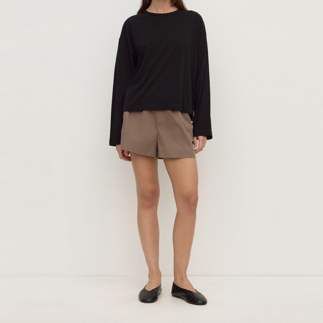 Assembly Label Micha Poplin Short in Dark Sand