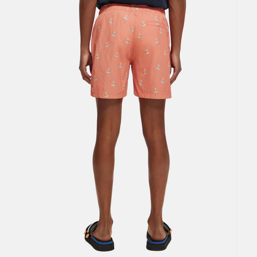 MID-LENGTH MINI PRINTED SWIMSHORT | FLAMINGO SURFER
