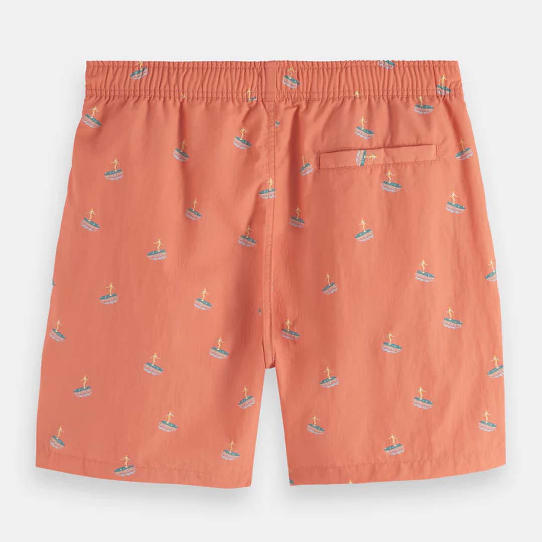 MID-LENGTH MINI PRINTED SWIMSHORT | FLAMINGO SURFER