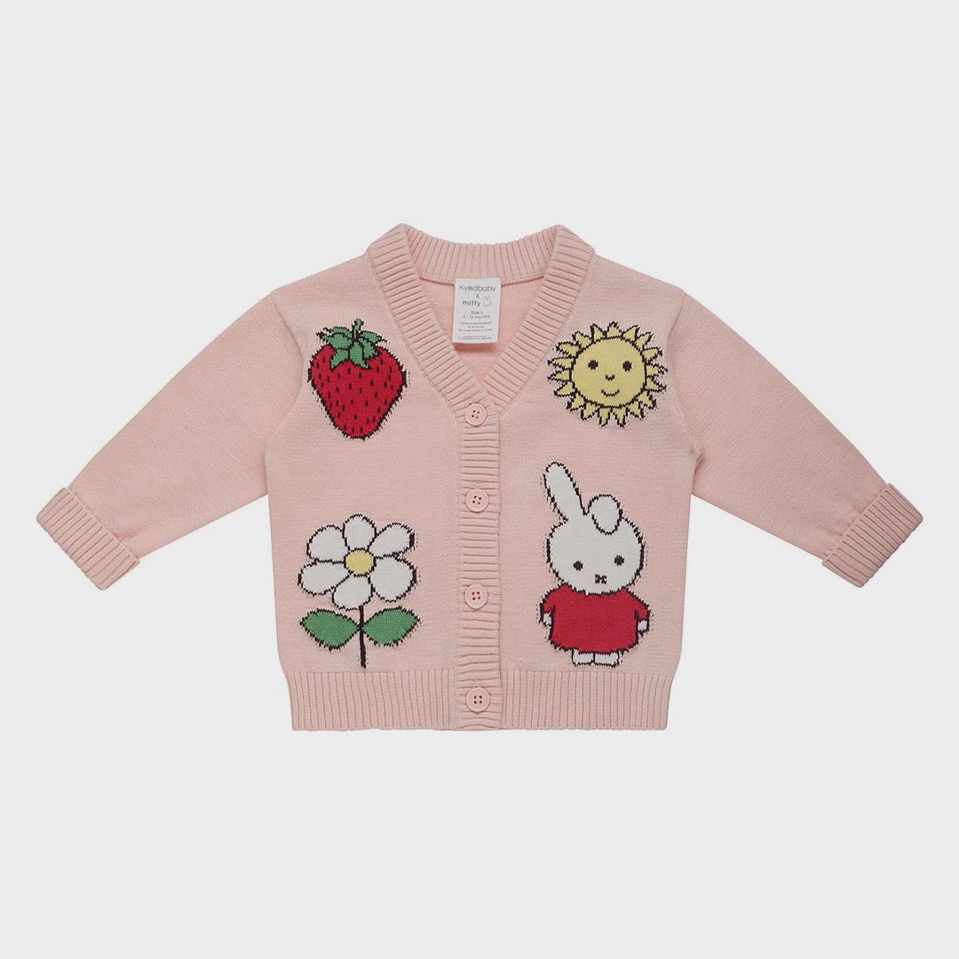 Miffy Knit Cardigan | Soft Pink
