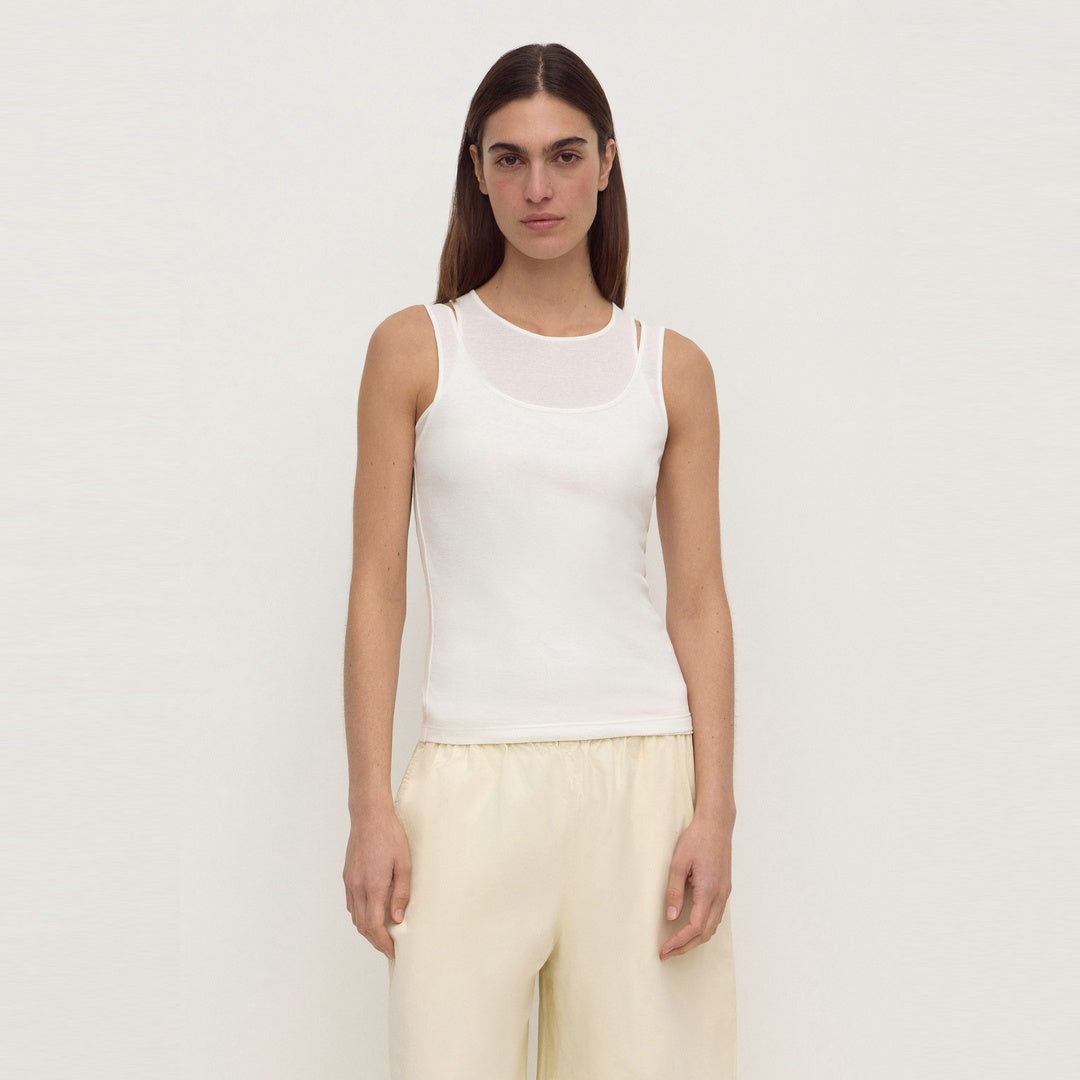 Assembly Label Mika Jersey Layered Tank in White