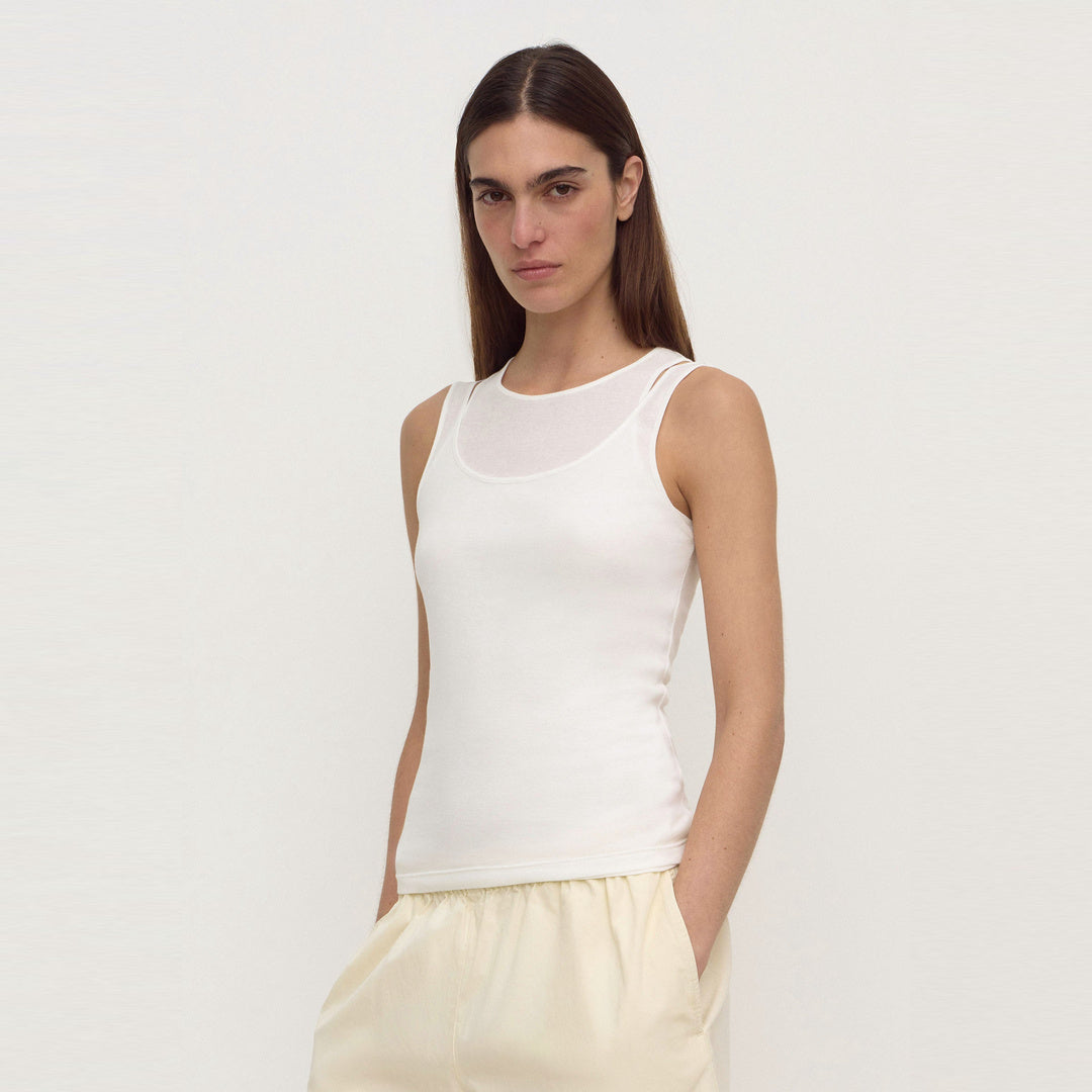 Assembly Label Mika Jersey Layered Tank in White