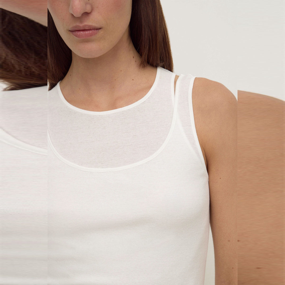 Assembly Label Mika Jersey Layered Tank in White