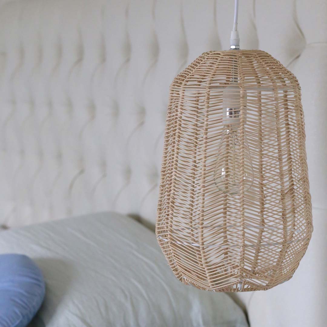 CYLINDRICAL RATTAN PENDANT