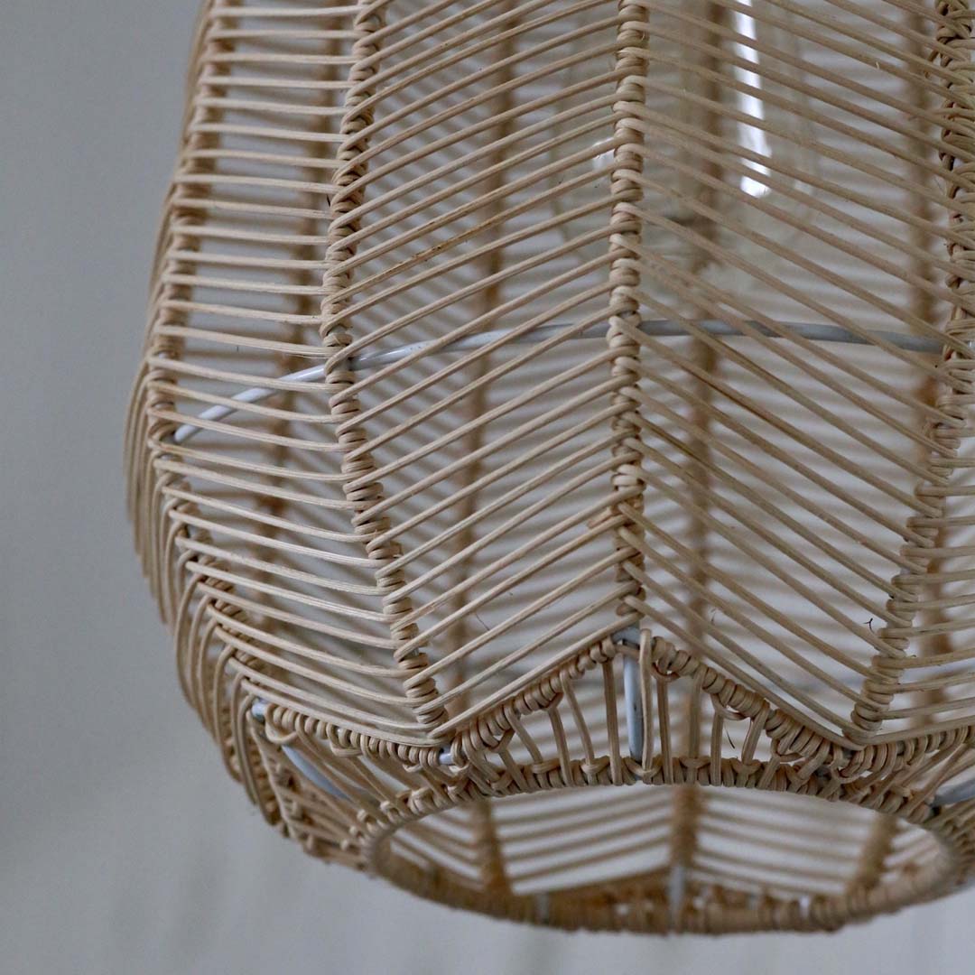 CYLINDRICAL RATTAN PENDANT