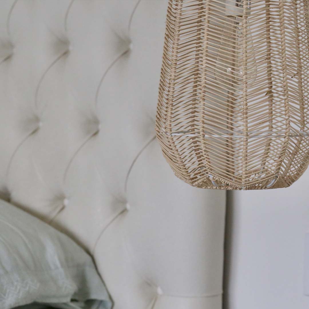 CYLINDRICAL RATTAN PENDANT