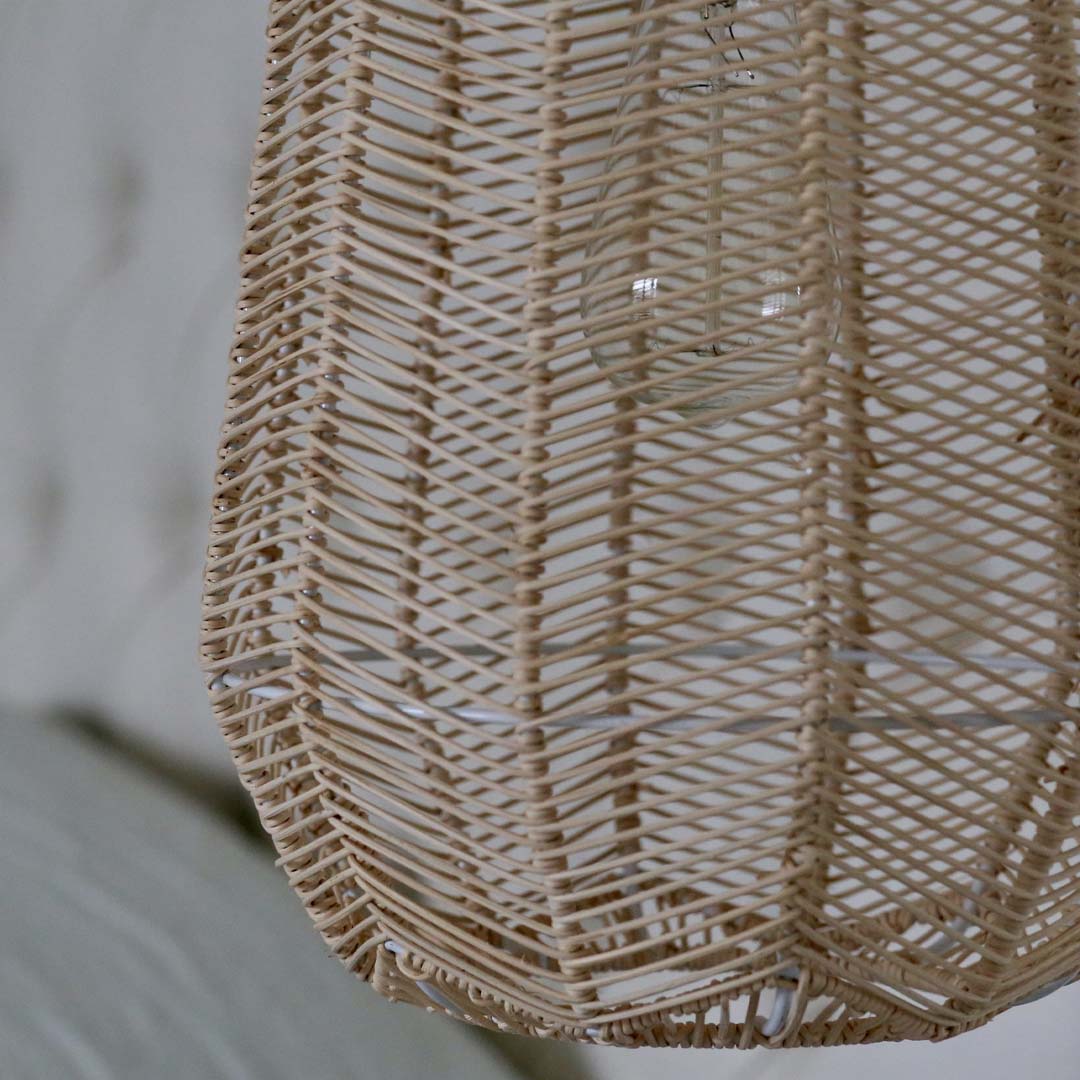 CYLINDRICAL RATTAN PENDANT