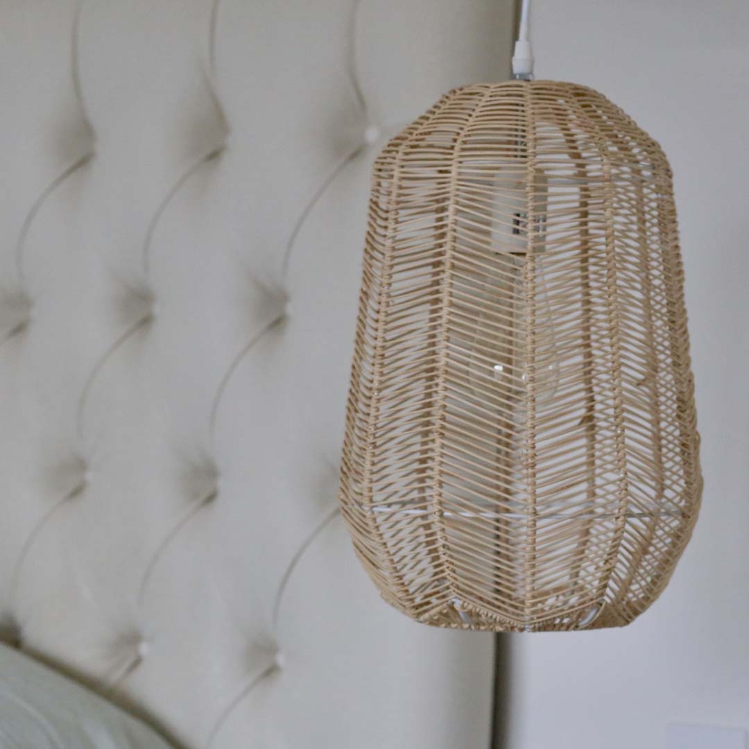 CYLINDRICAL RATTAN PENDANT