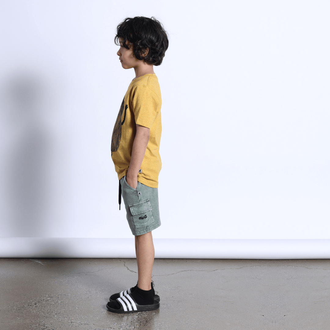 BLASTED DELUXE CARGO SHORT | OLIVE WASH