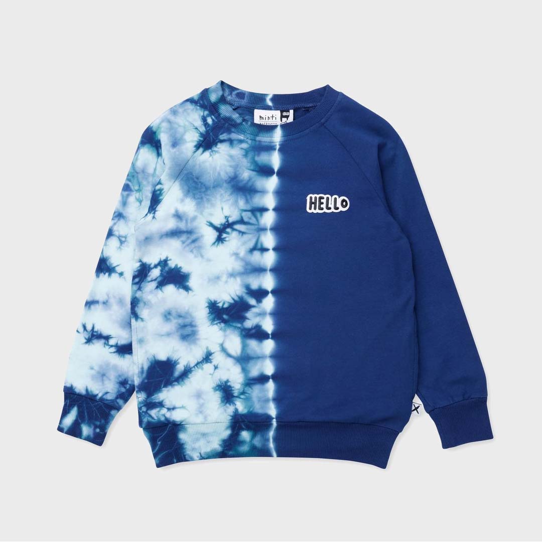 DUO TIE DYE CREW | NAVY