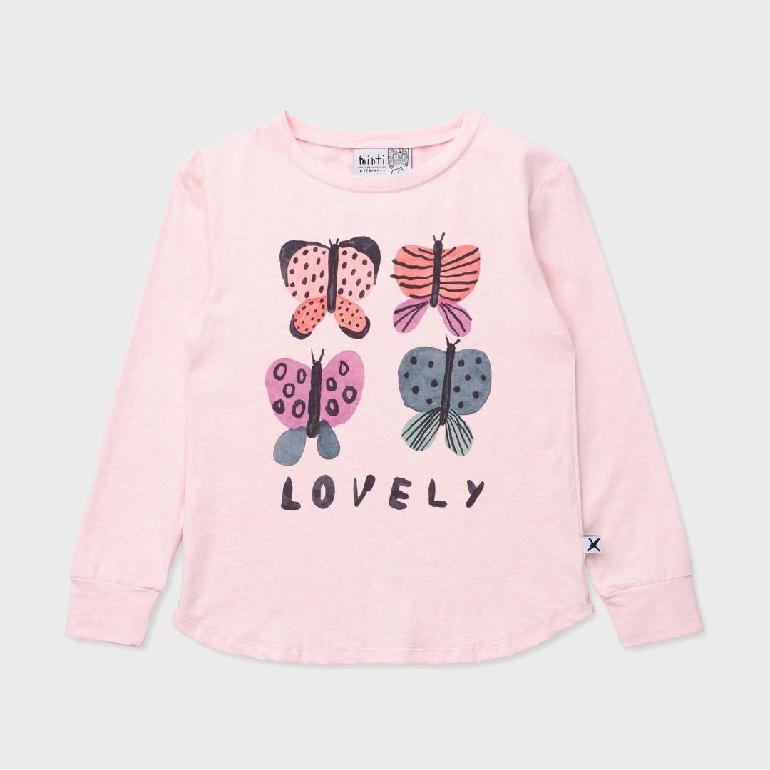 LOVELY BUTTERFLIES TEE | PINK MARLE
