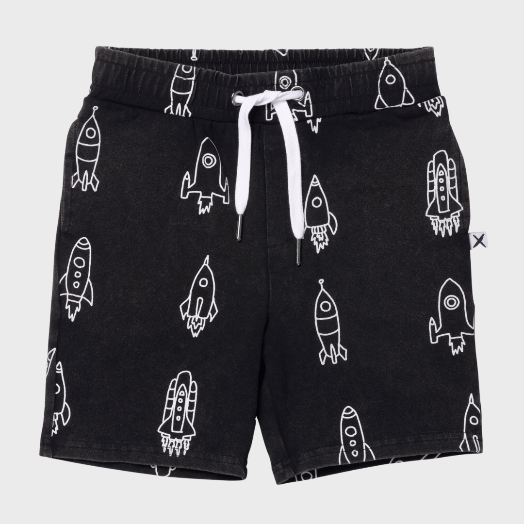 ROCKETS SHORT - BLACK WASH