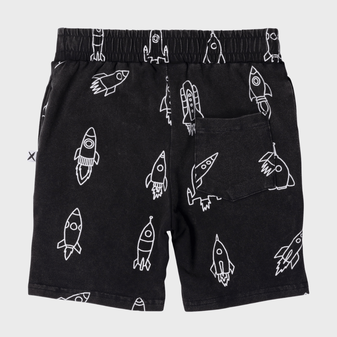 ROCKETS SHORT - BLACK WASH