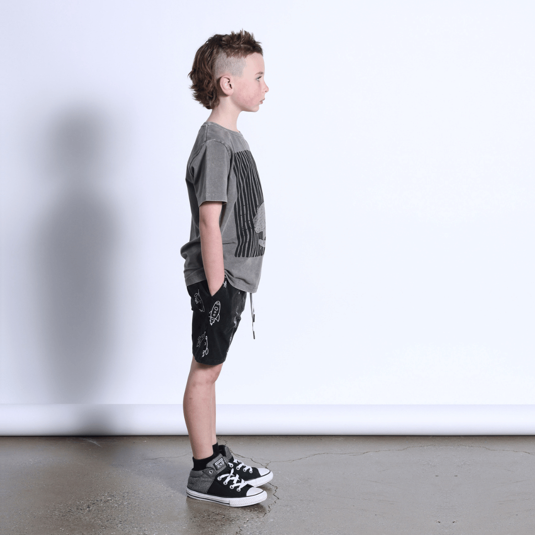 ROCKETS SHORT - BLACK WASH