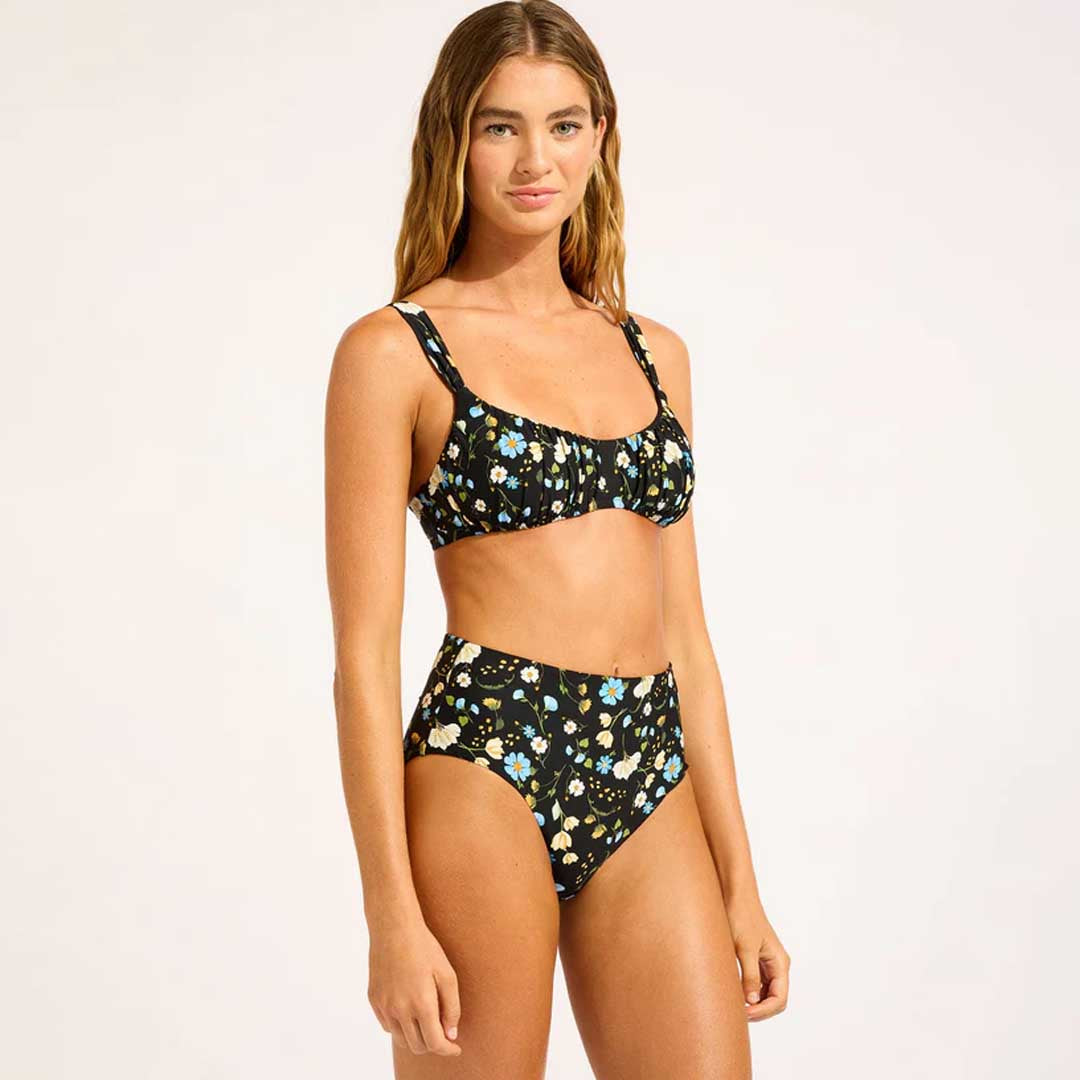 Modern Romance Bralette Bikini Top | Black