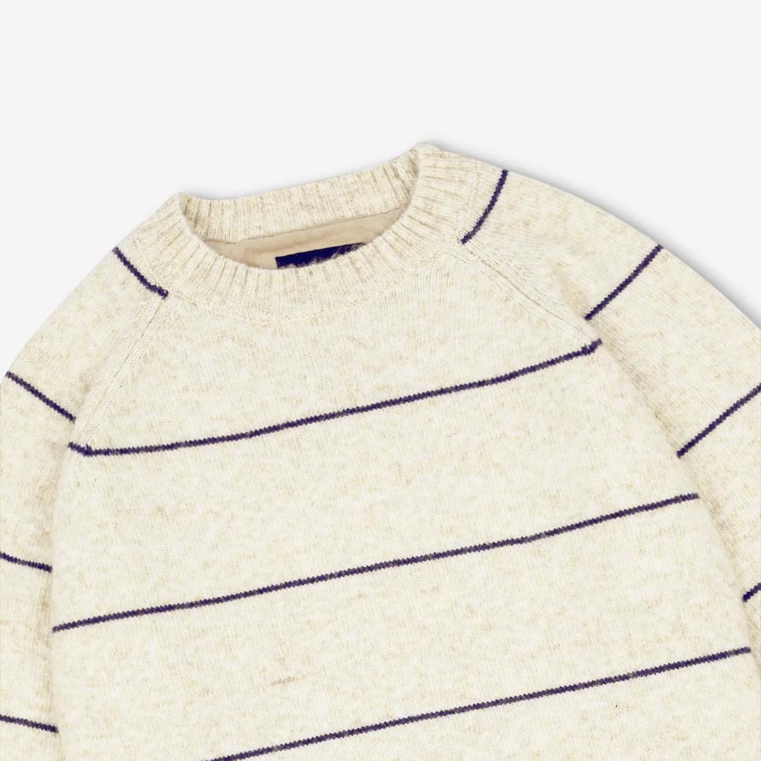 ALTONA RECYCLED KNIT | NATURAL/NAVY