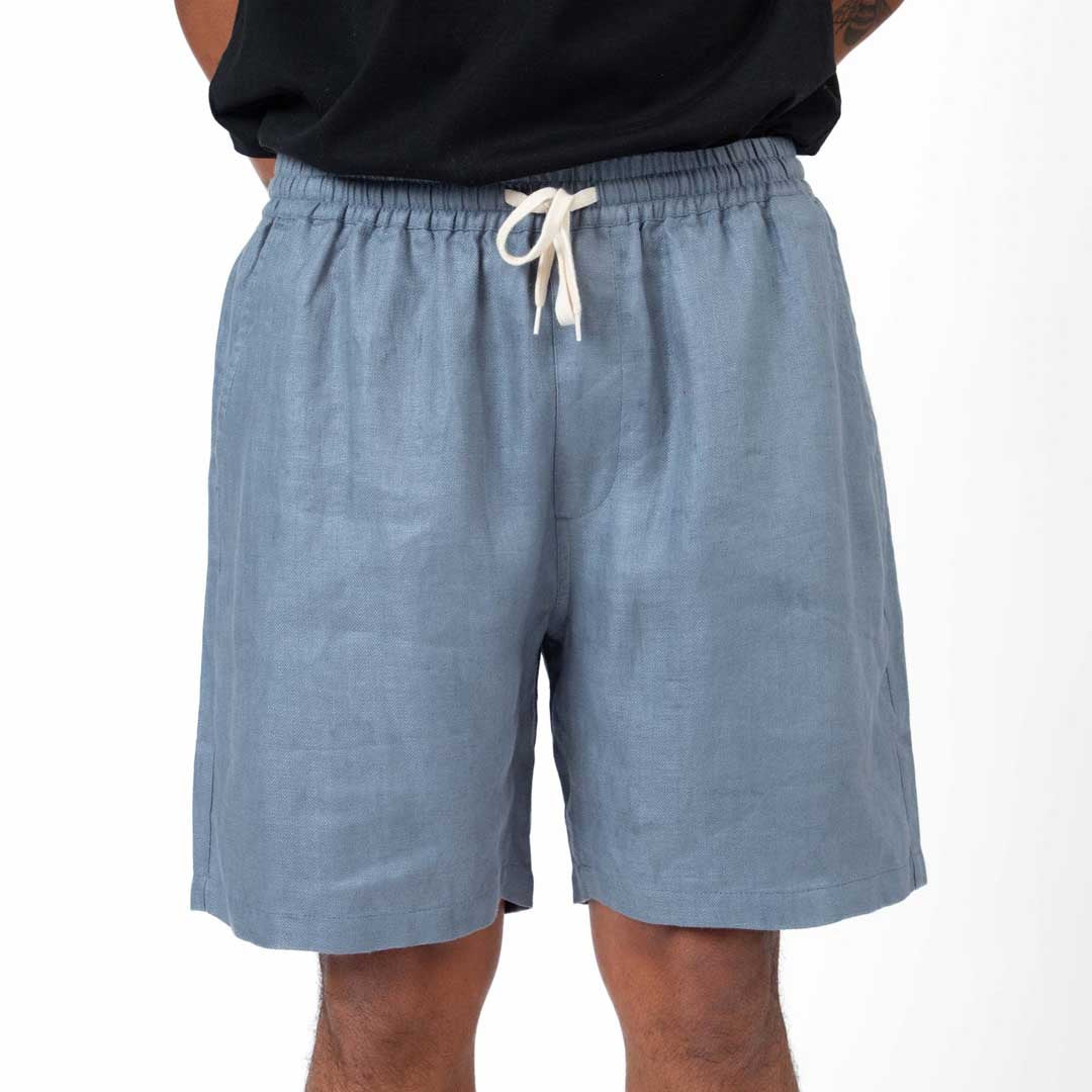 Burbank Herringbone Short | Slate Blue