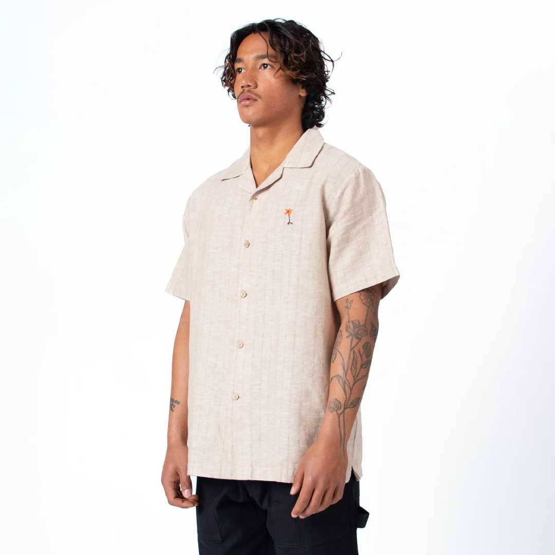 Cuban Shirt | Aloha Sand Stripe Linen