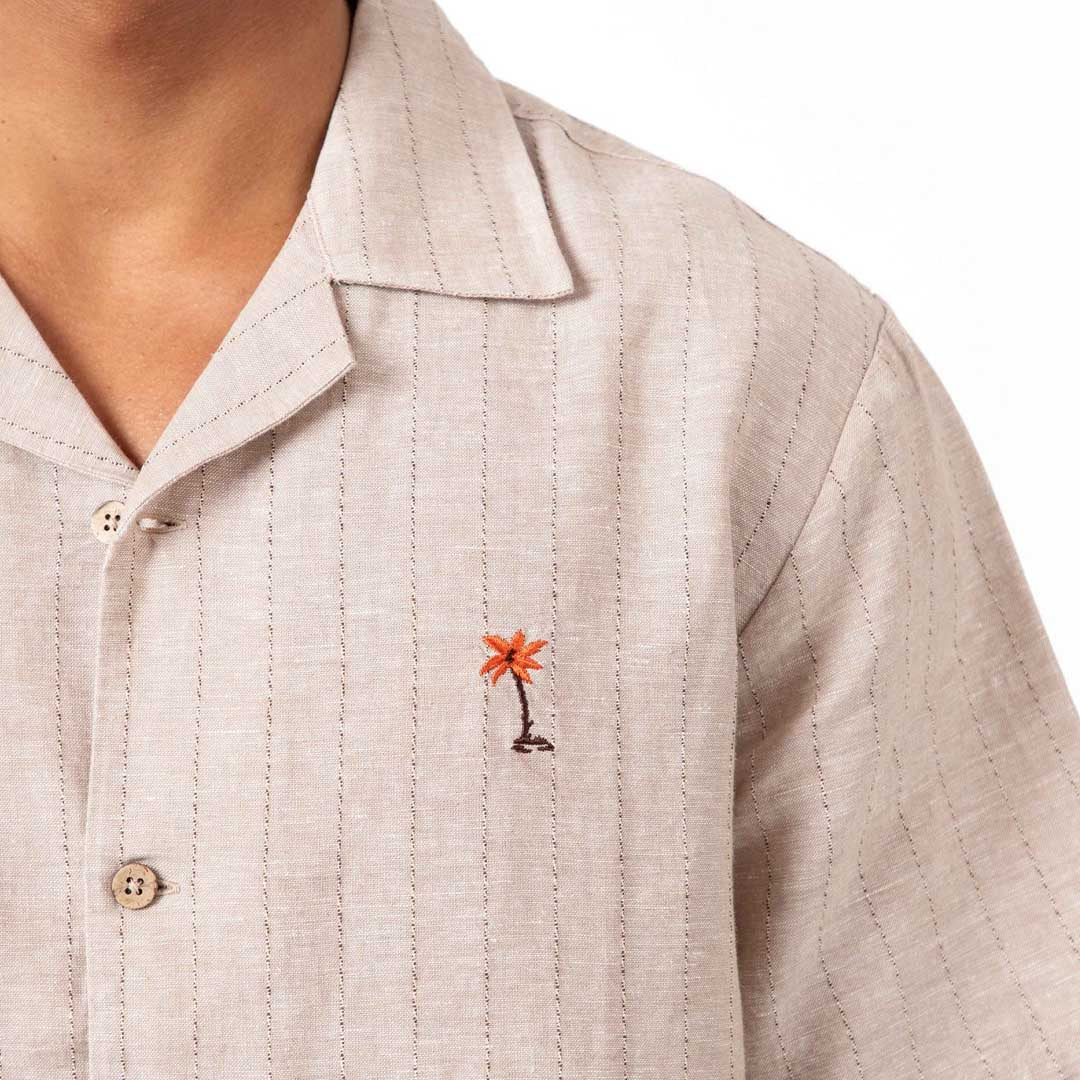 Cuban Shirt | Aloha Sand Stripe Linen