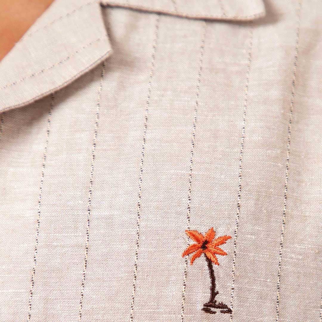 Cuban Shirt | Aloha Sand Stripe Linen