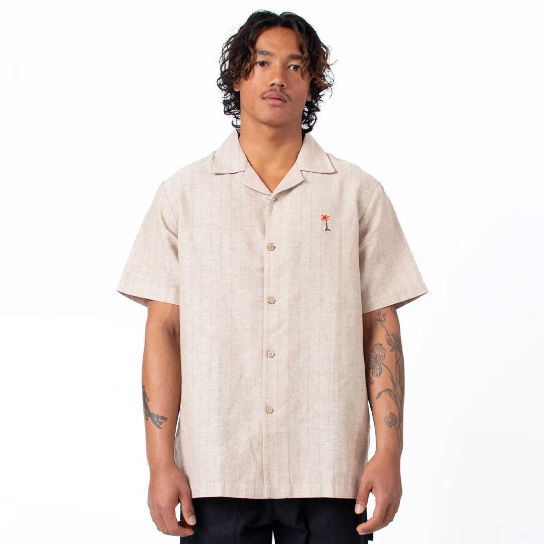 Cuban Shirt | Aloha Sand Stripe Linen