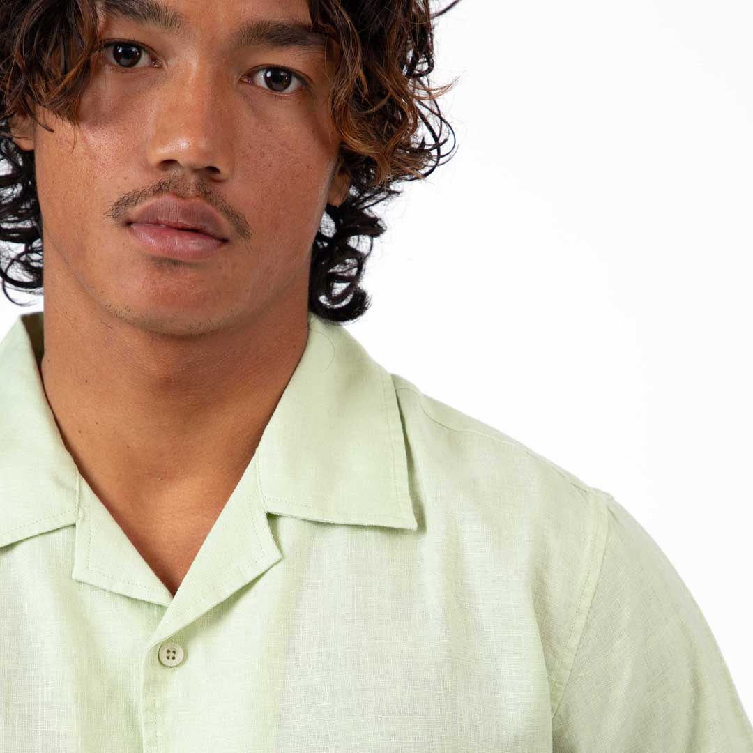Cuban Shirt | Fog Green Linen