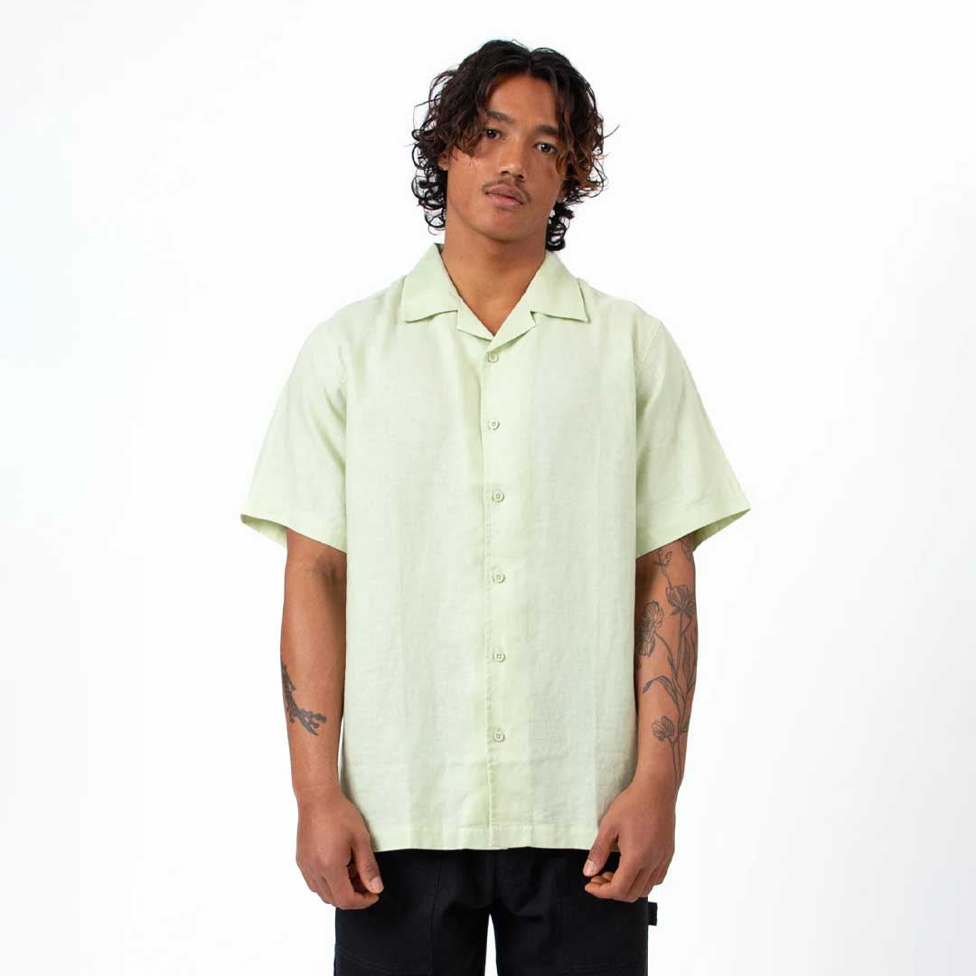 Cuban Shirt | Fog Green Linen