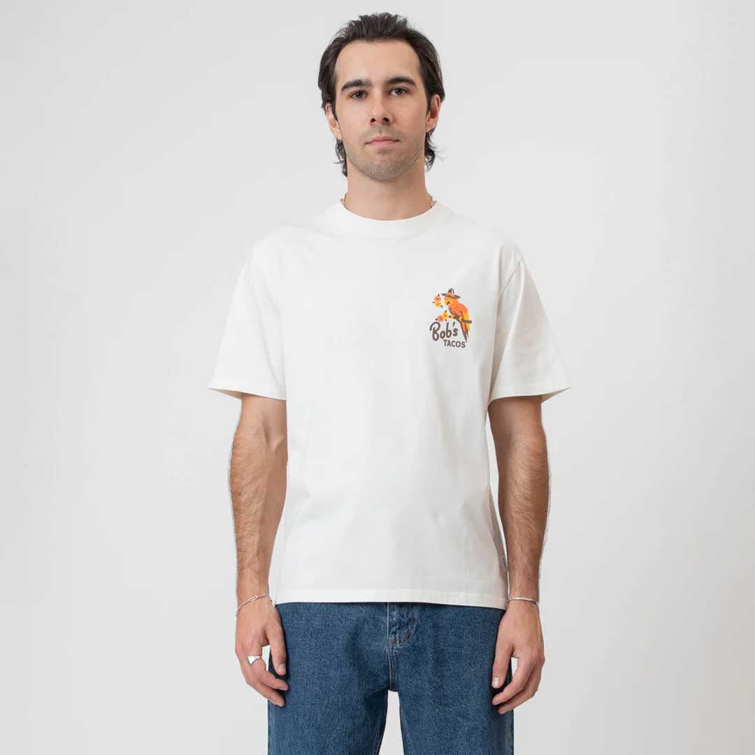 Heavy Weight Tee | Bobs Tacos Vintage White