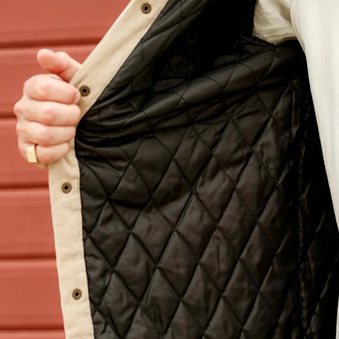 QUILTED CORD JACKET | STONE