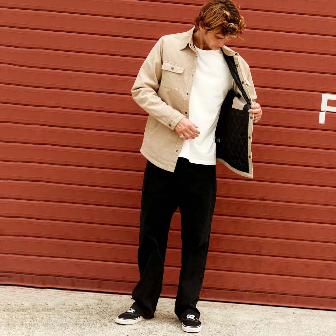 QUILTED CORD JACKET | STONE