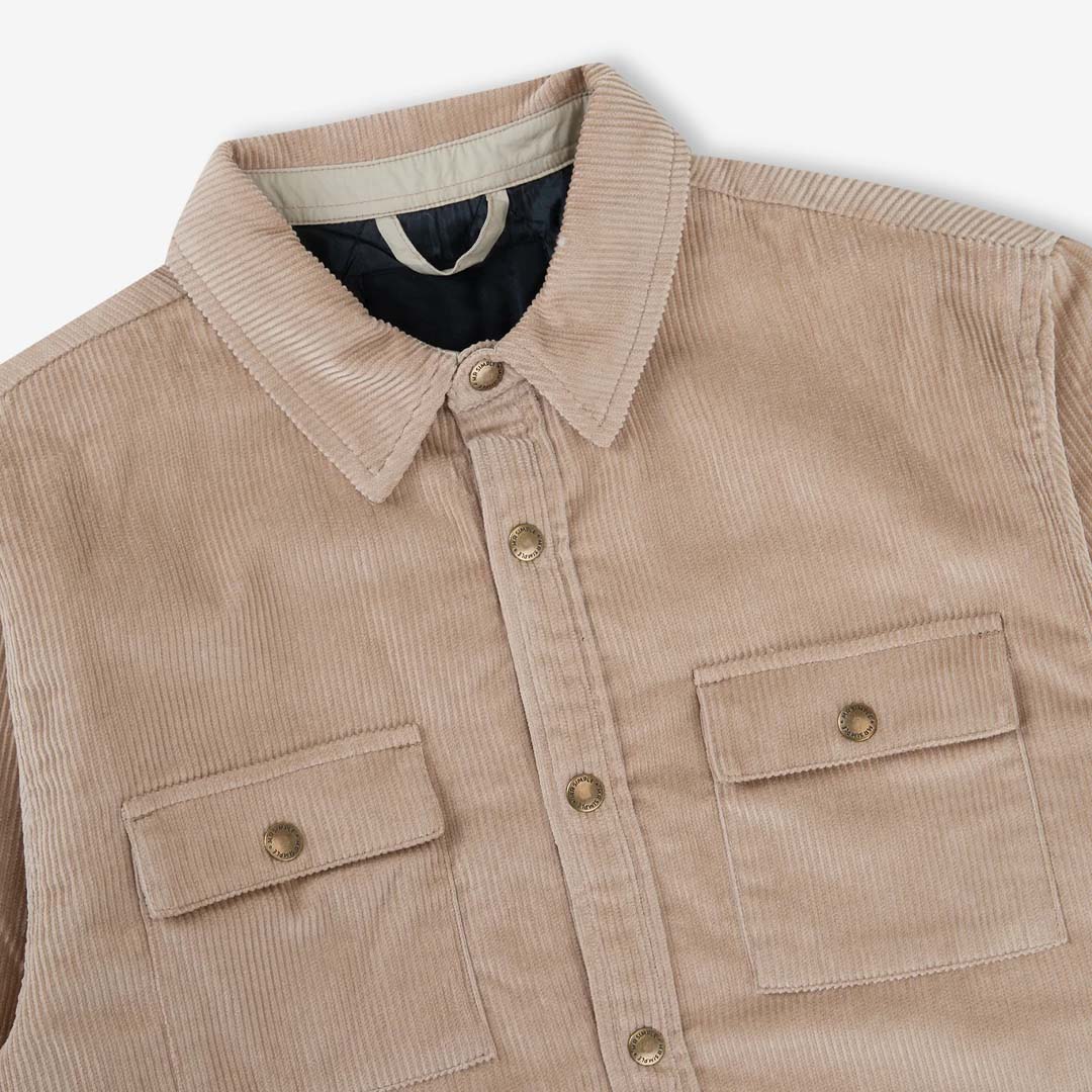 QUILTED CORD JACKET | STONE