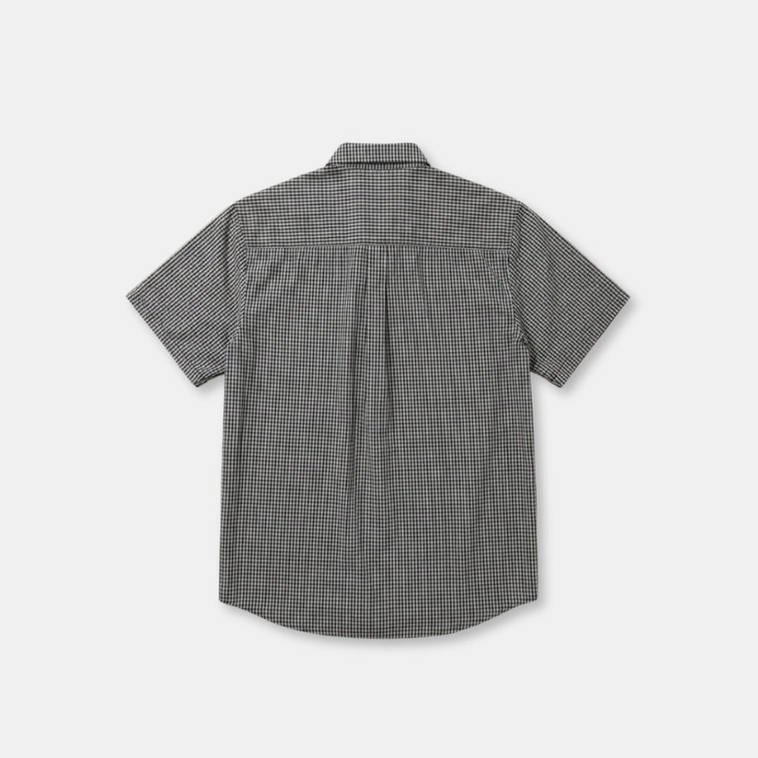 Rustler Textured Short Sleeve Shirt | Black Mini Check — image 3 of 8