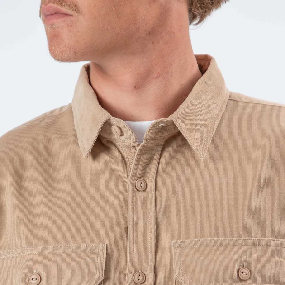Sawyer Cord Long Sleeve Shirt | Stone