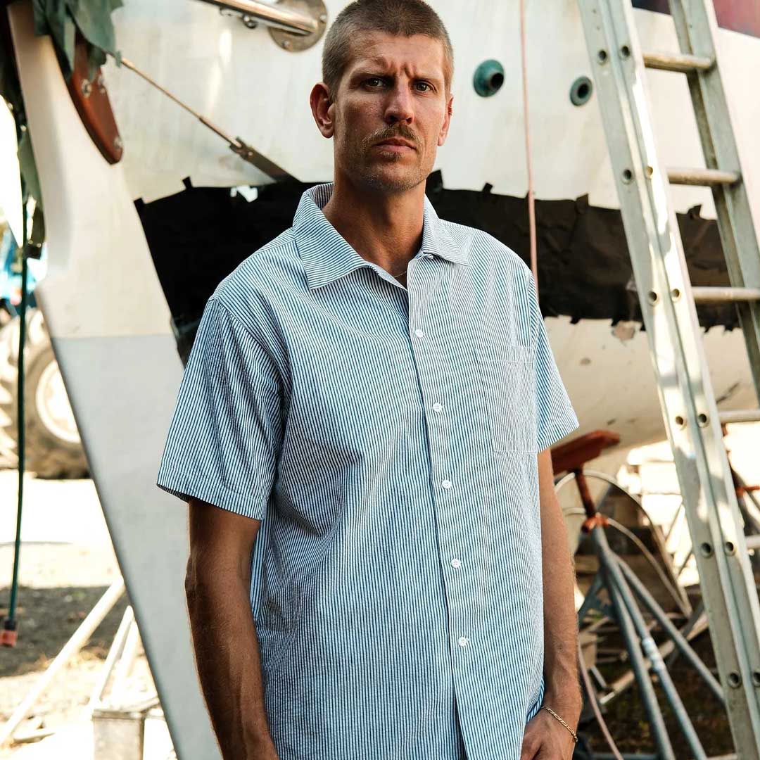 Seersucker Shirt | Black White