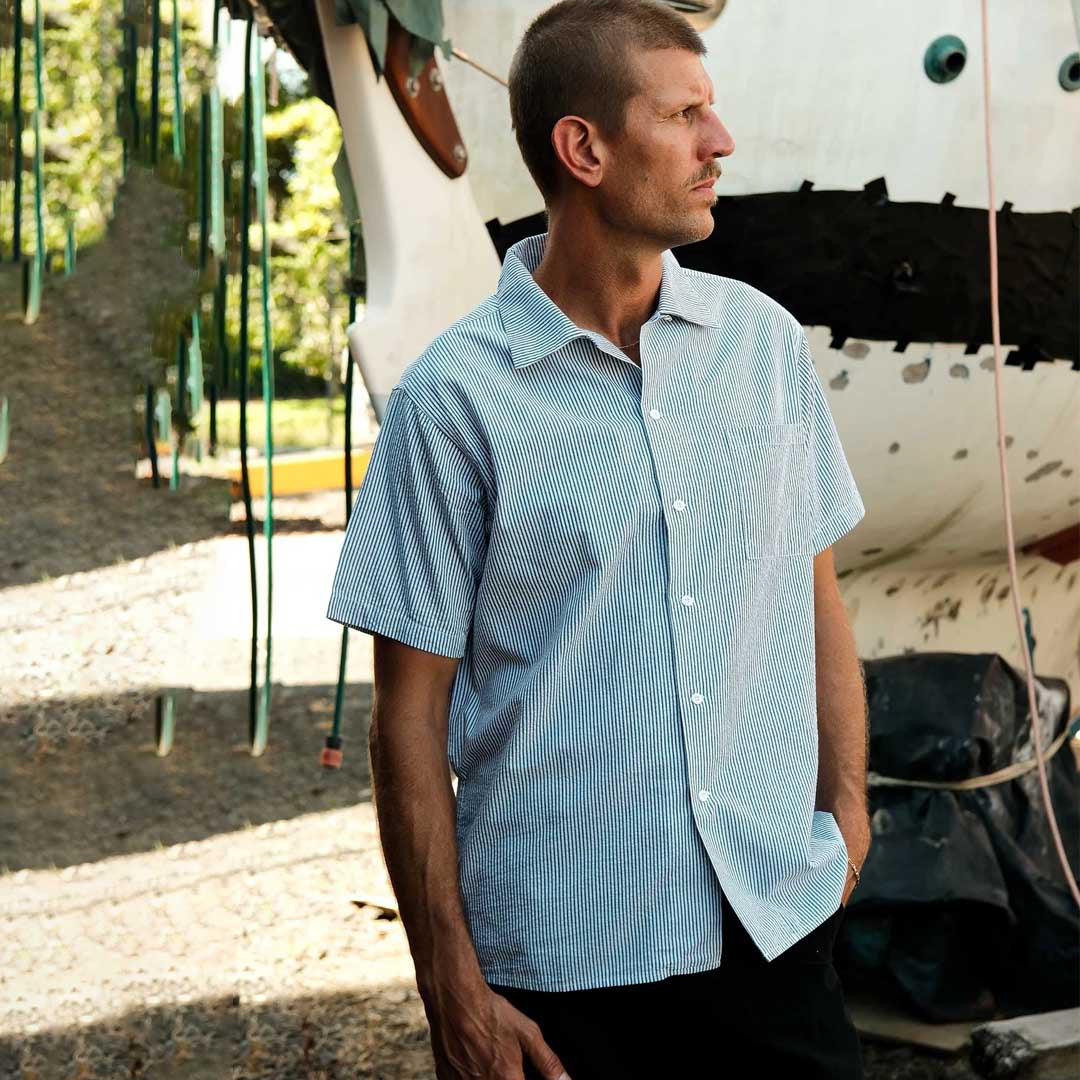 Seersucker Shirt | Black White