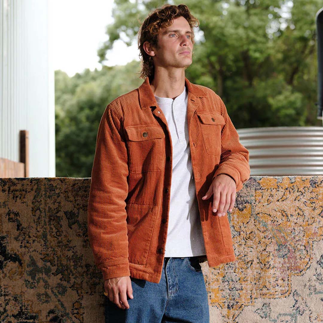 Stockyard Cord Sherpa Jacket | Brick