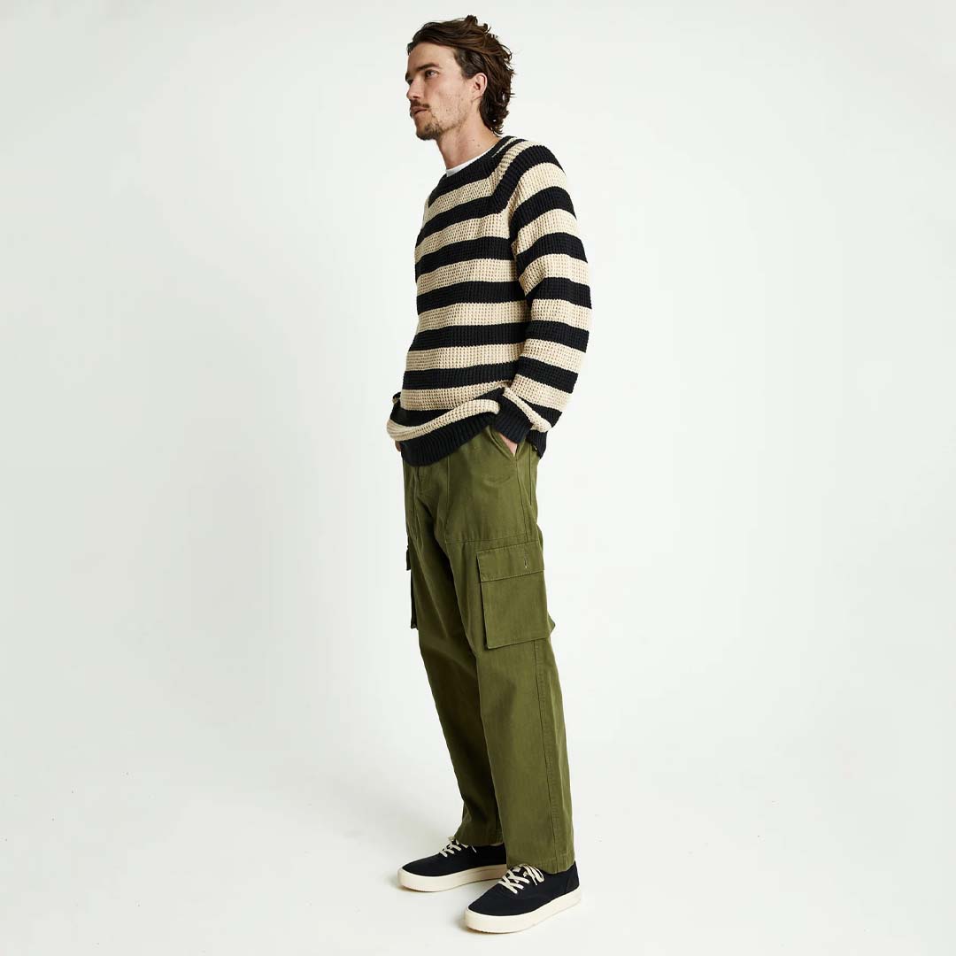 STRIPE KNIT - BLACK OATMEAL STRIPE