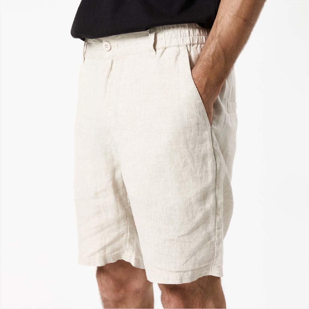 TANNER LINEN SHORTS 3.0 | NATURAL