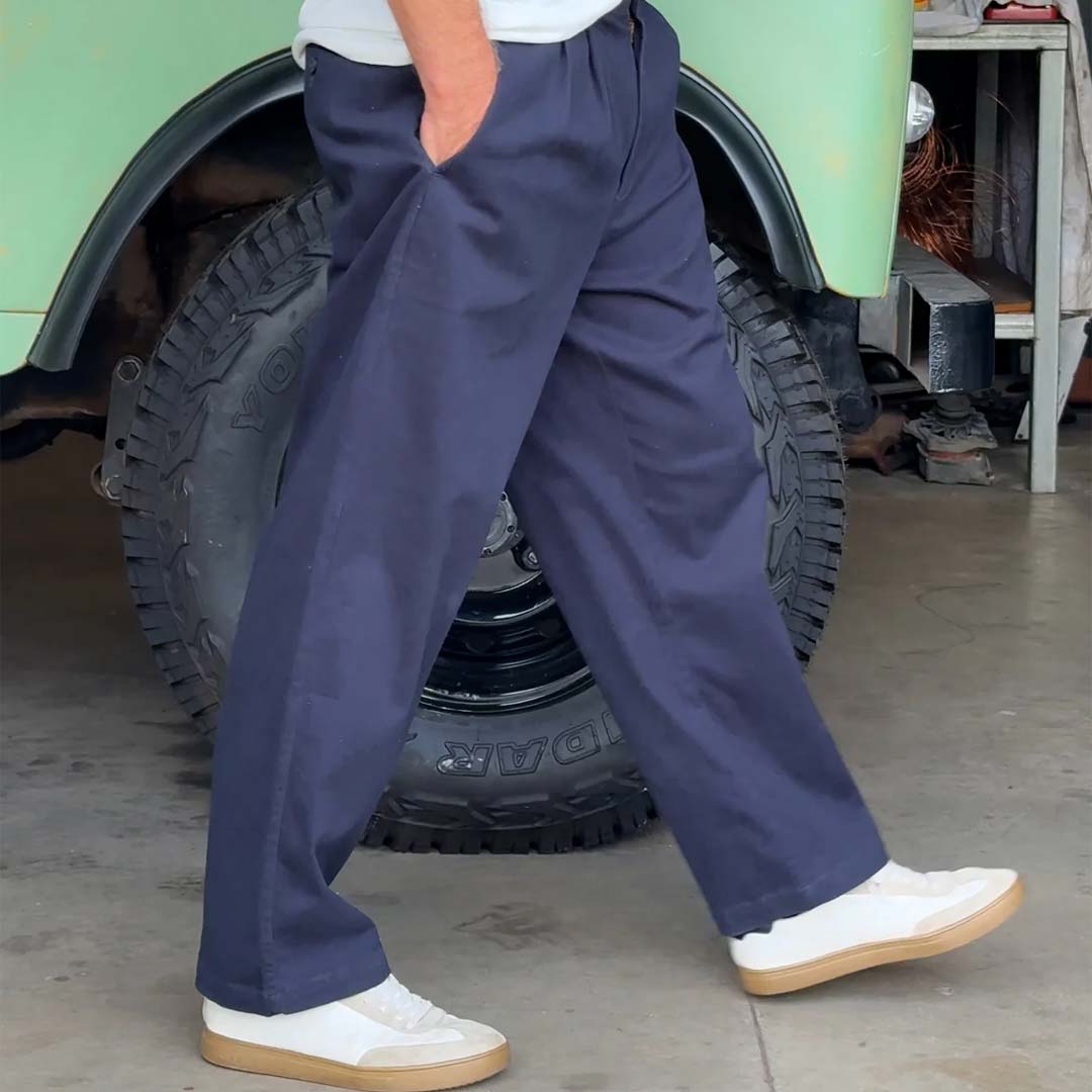 Brooklyn Pleated Pant | Navy
