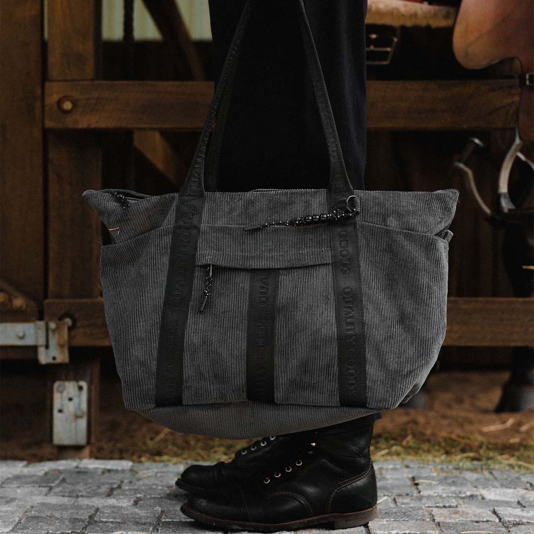 Jasper Tote | Charcoal Corduroy