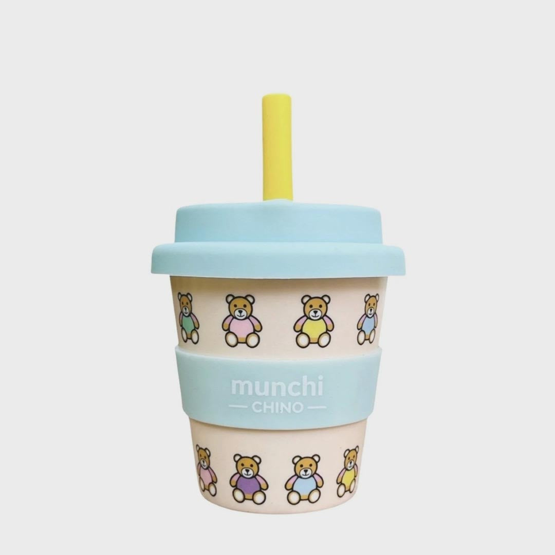 4oz Babychino Cups | Beary Cute (Blue)