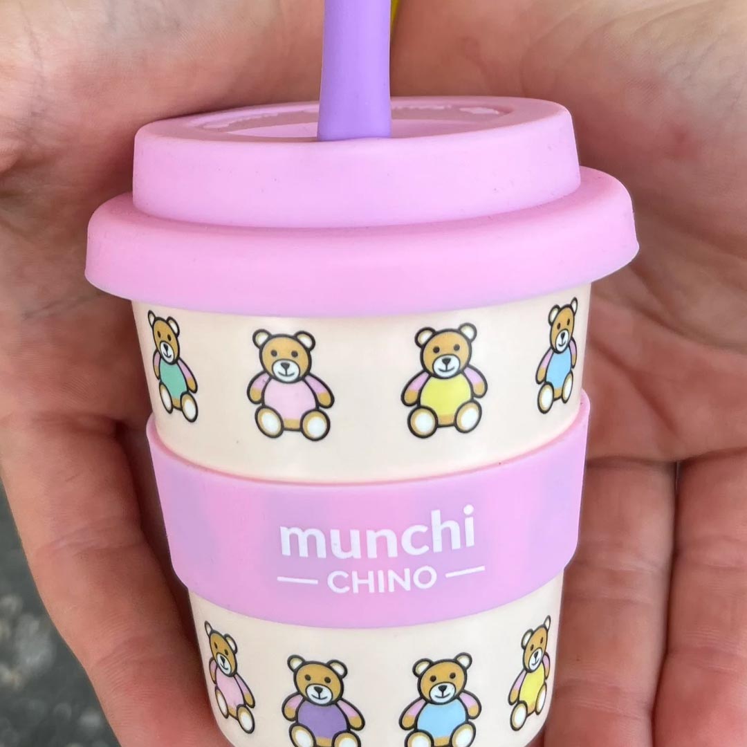 4oz Babychino Cups | Beary Cute (Pink)