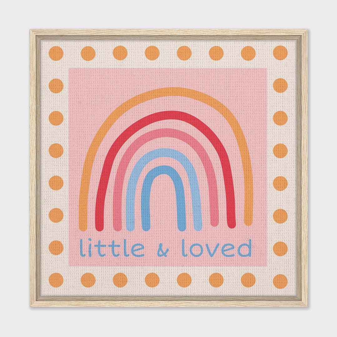 Little & Loved Framed Canvas | Nursery Wall Art