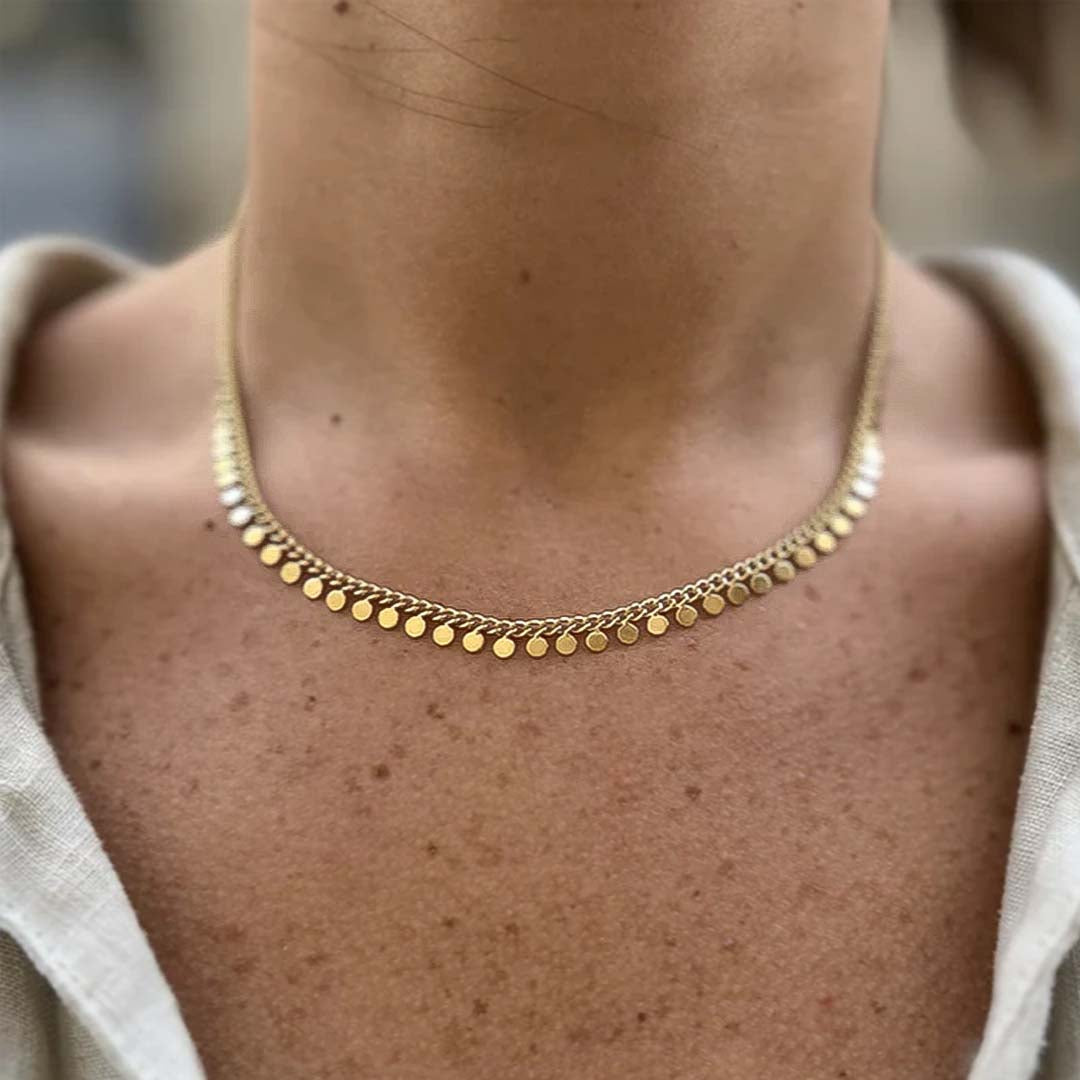 Solara Coin Necklace | Gold