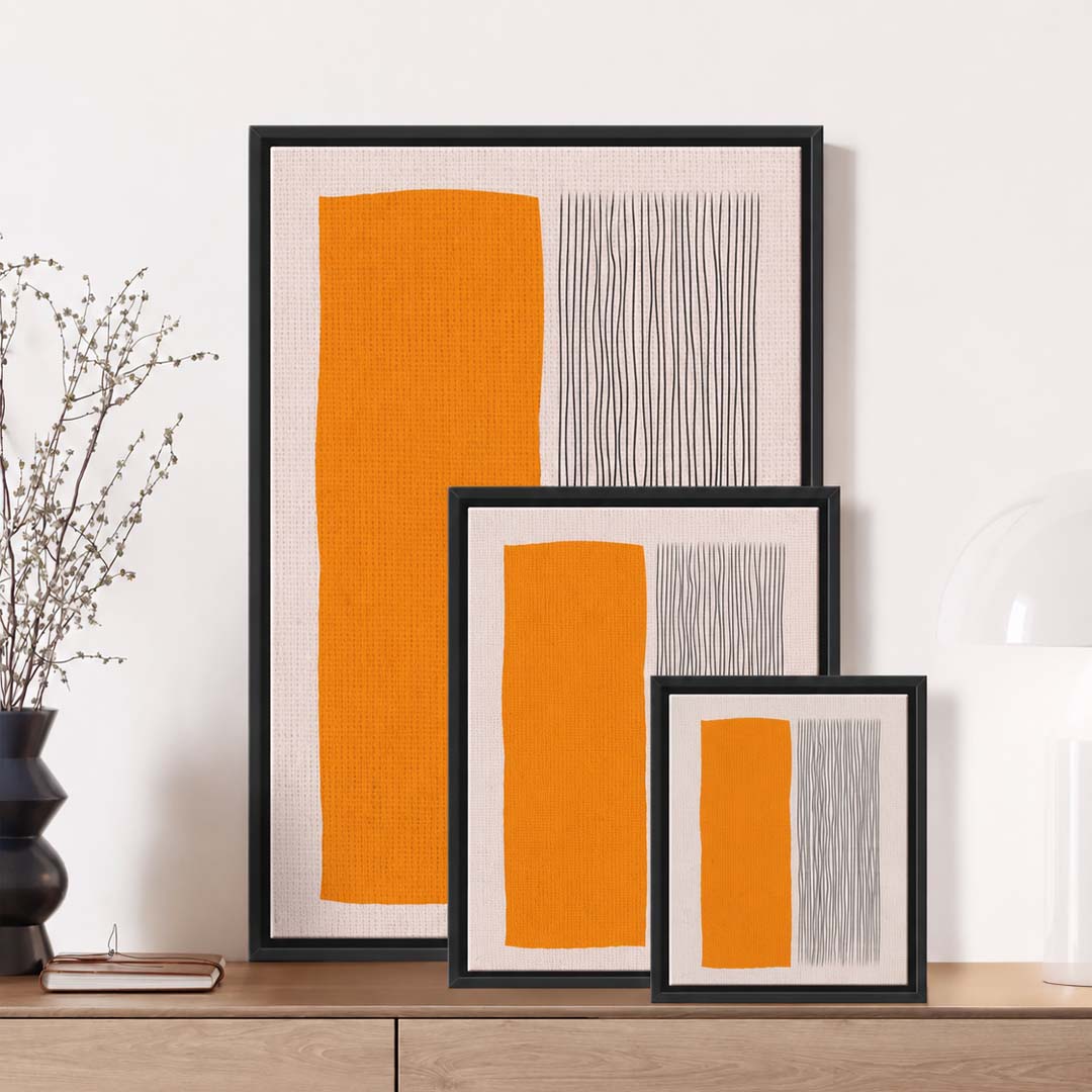 Split Signal Framed Canvas Print