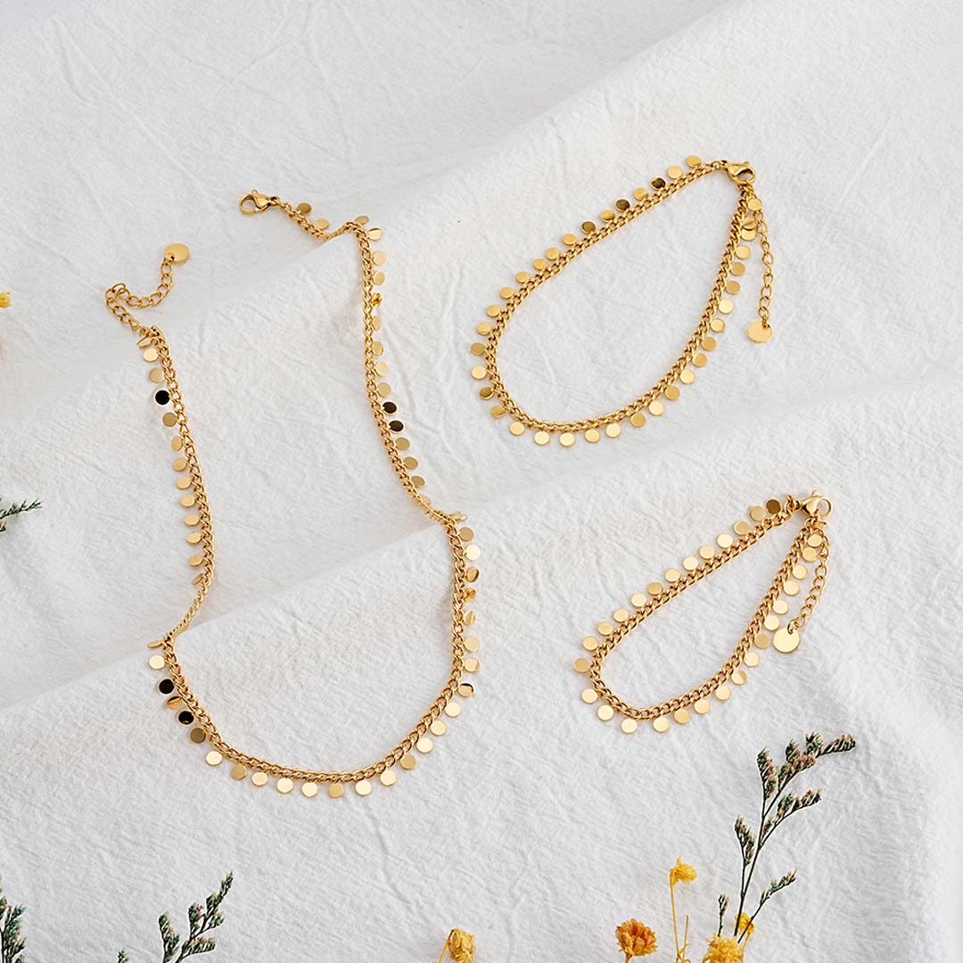 Solara Coin Necklace | Gold