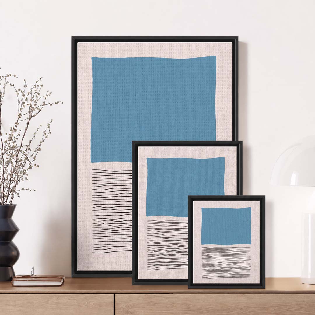 Tidal Static Framed Canvas Print