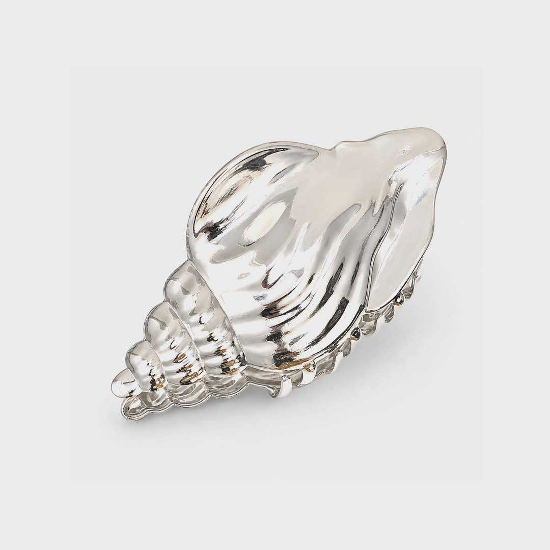 Conch Shell Claw Clip | Silver
