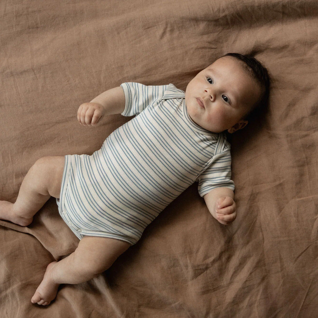 Short Sleeve Bodysuit | Stripe Trio