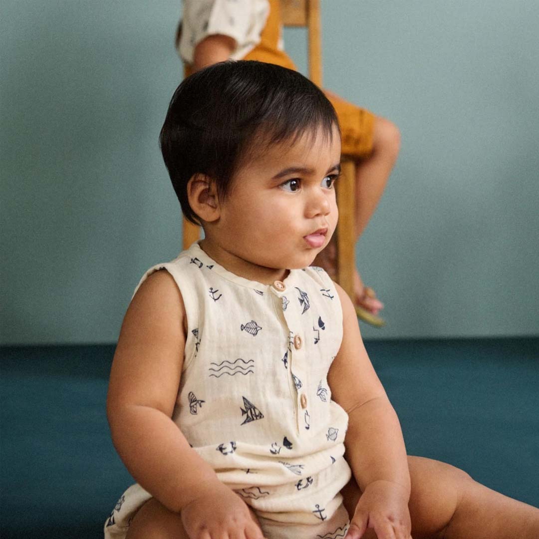 CEDAR SUIT MUSLIN | ATLANTIC NATURAL PRINT